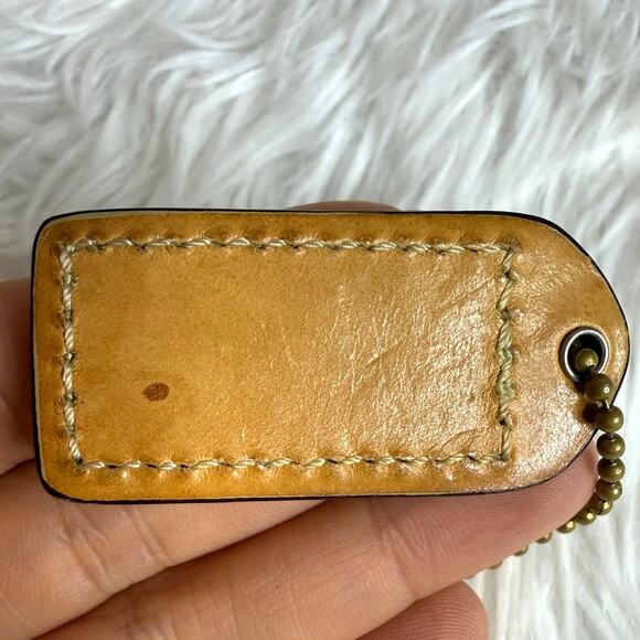 1.5" y2k COACH Vintage Fob Bag Charm Hang tag Hangtag - Picture 2 of 2